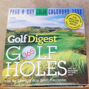 Golf Digest 2008, 365 Golf Holes Page-A-Day DESK Calendar DAY TO DAY- Unopened